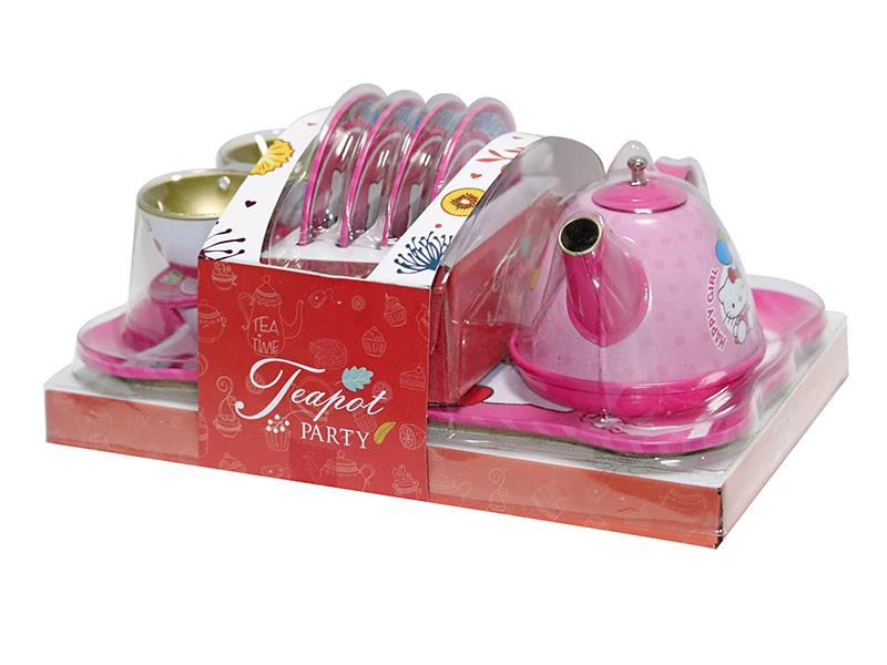 Tinplate Tea Set 14pcs - Hello Kitty