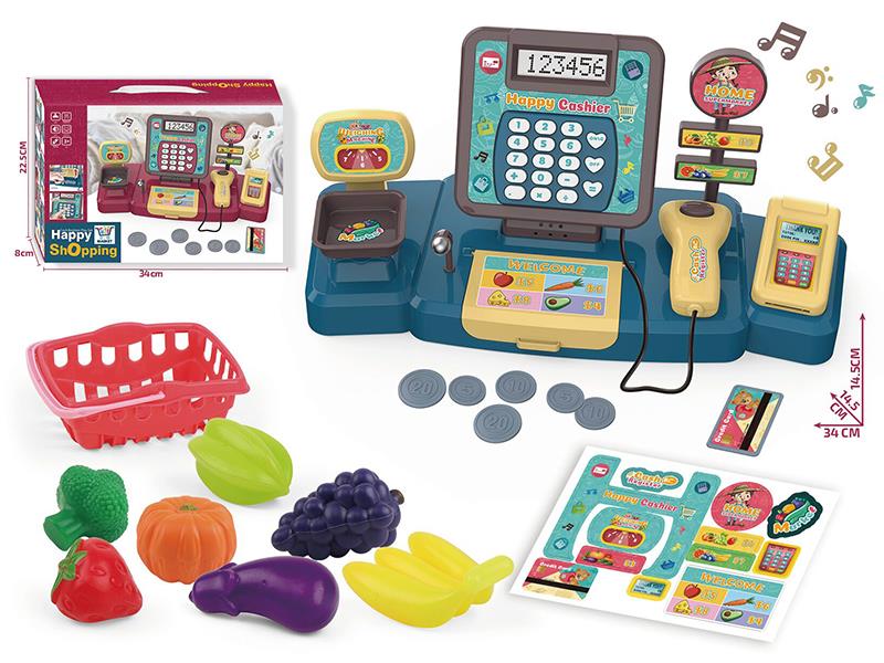 Cash Register Vegetable Set Play House Toys