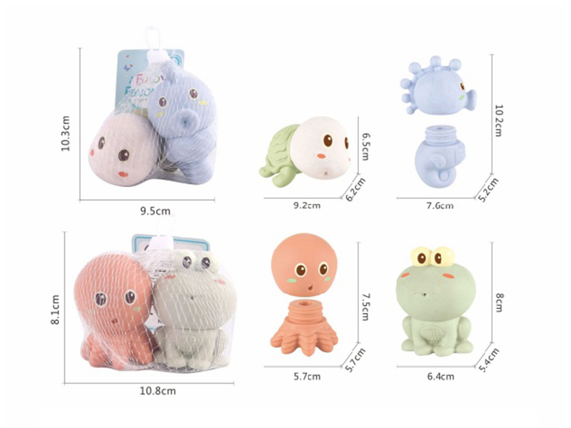 Wheat-Straw Material DIY Assembly Water Spray Sea Animal