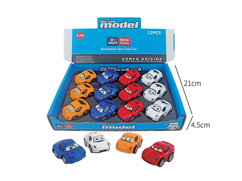 Q Edition Pull Back Alloy Car 12pcs