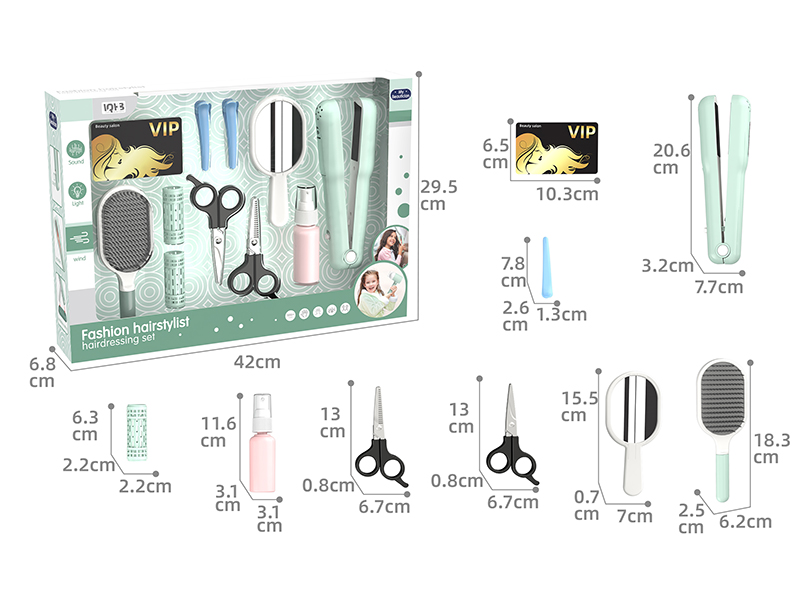 Fashion Hairstylist Hairdressing Set(Straight Hair Stick With Light And Sound)