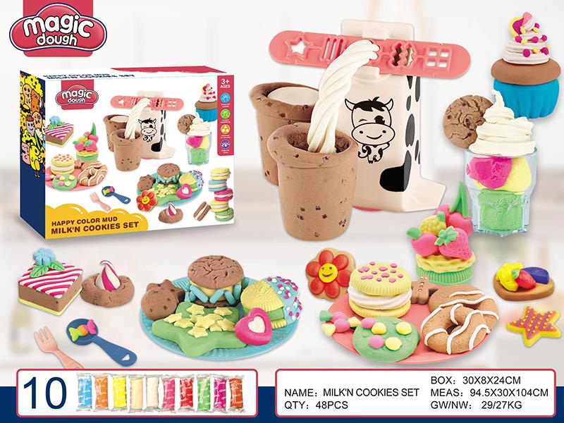 Color Clay Milk Cookies Set