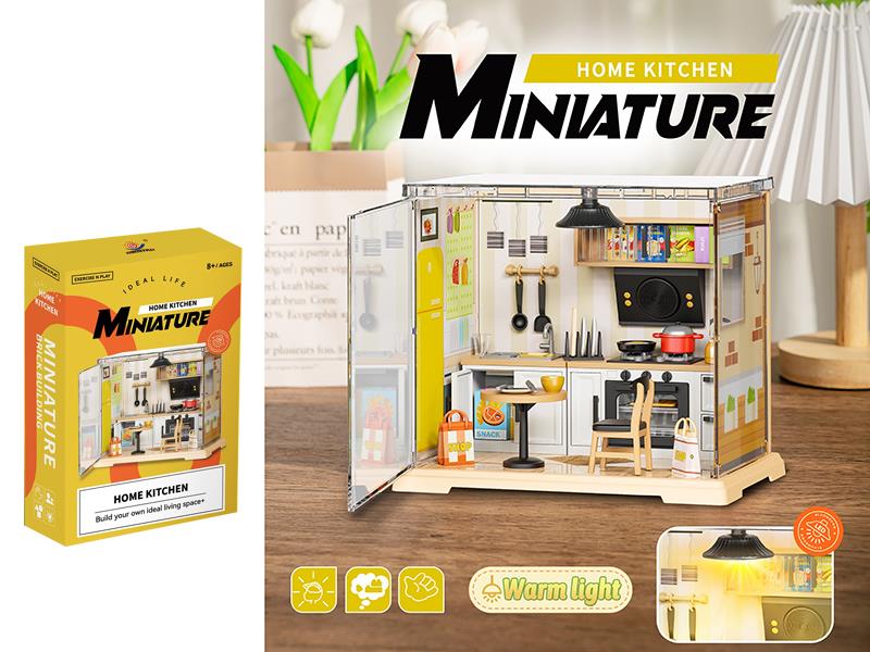 Home Kitchen DIY Miniature Scene Toys 102pcs