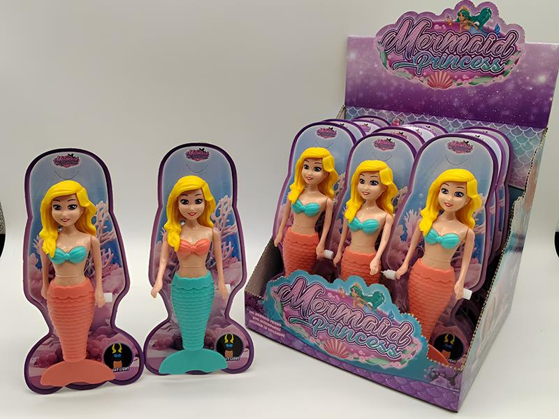 Wind Up Wag Tail Mermaid(Glow In The Dark, 7 Inch)12PCS