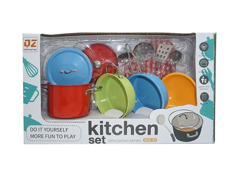 Multicolour Stainless Steel Tableware Toys With Glove