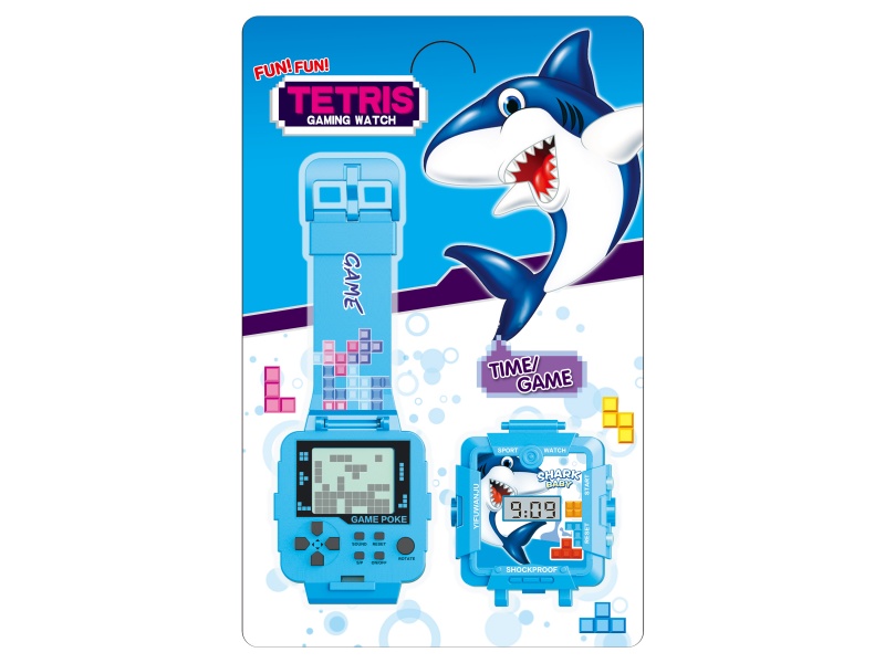 Shark Tetris Game Electronic Watch