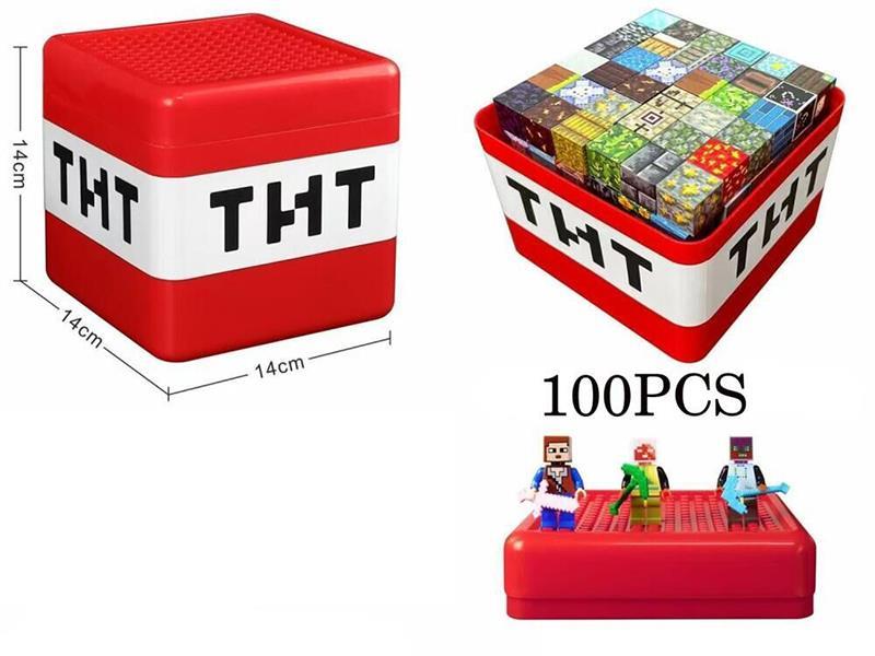 Minecraft Magnetic Building Blocks 100pcs + 5 Dolls