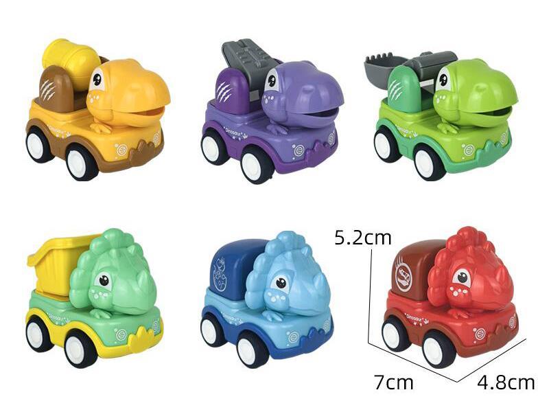 Pull Back Dinosaur Car 6pcs