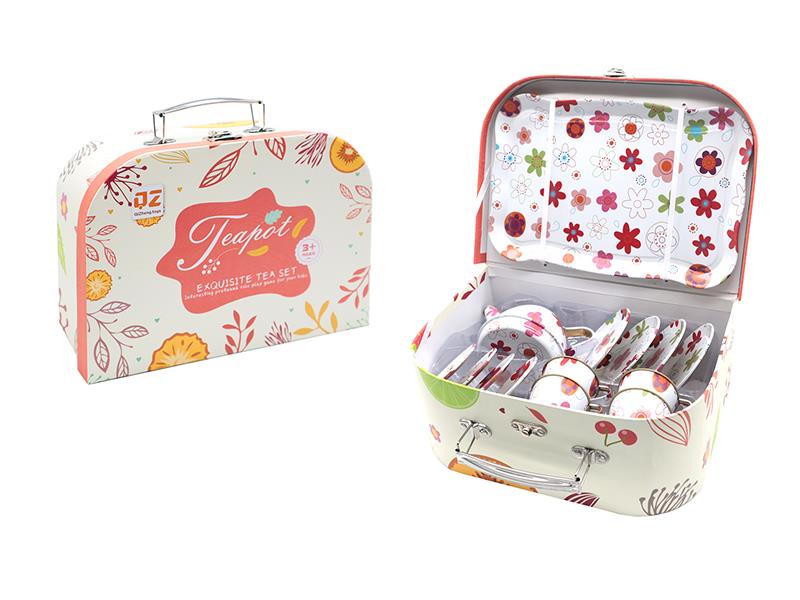 Tinplate Tea Set - Flower Pattern