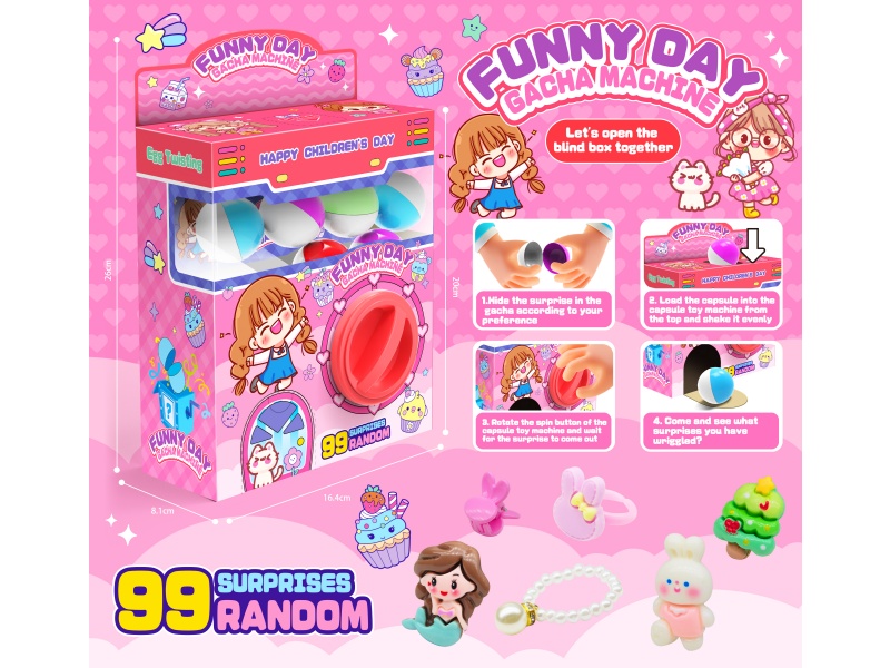 Girl Gashapon Machine (6 Round Eggs)