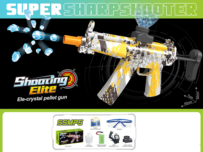 Telescopic MP5 Water Bullet Gun + Gun's Butt