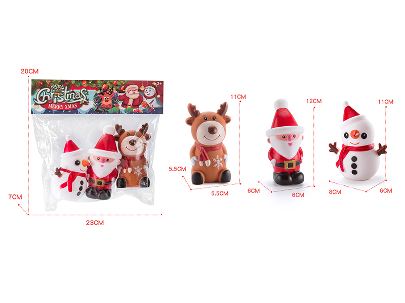 Vinyl Santa Claus Toys With Whistle