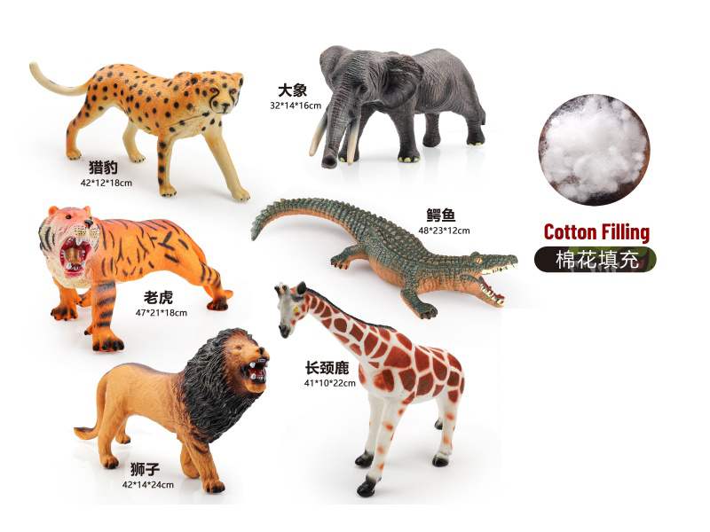 6-Piece Mixed Set Of 40Cm Plush Stuffed Forest Animals