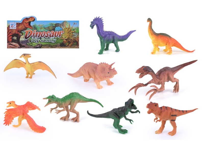 Solid Simulated Dinosaur 9Pcs