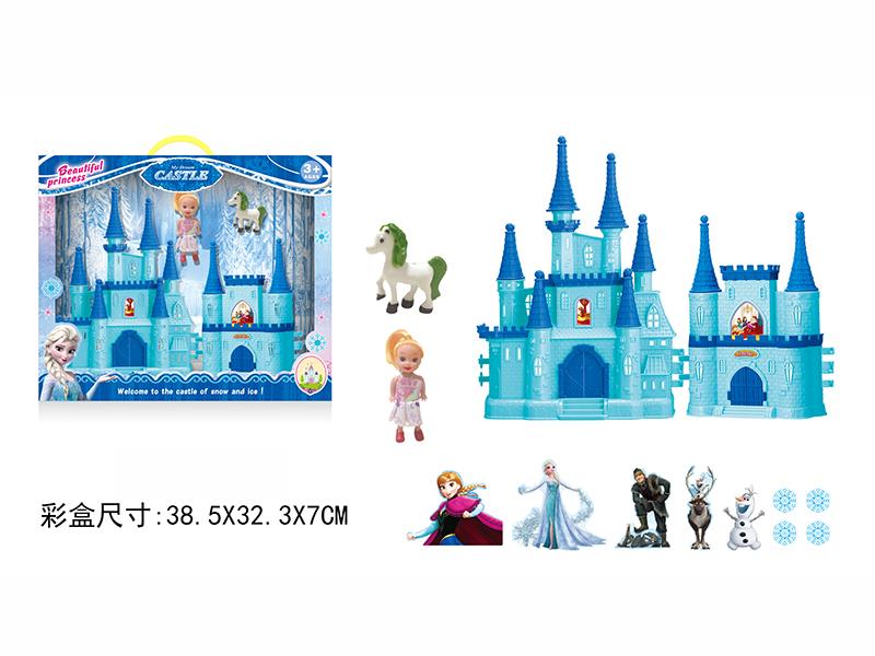 Frozen Castle + Horse, Small Doll