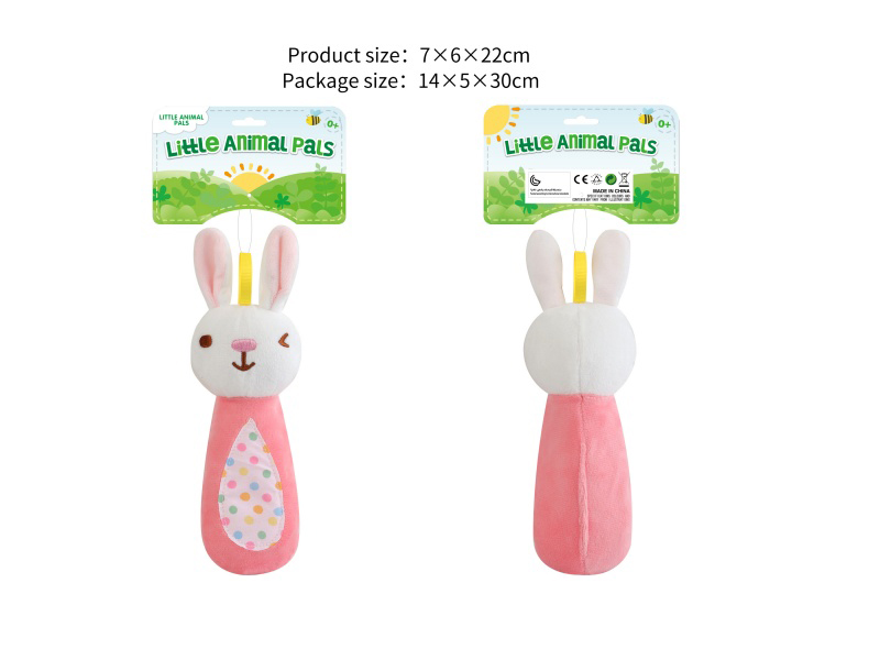 Plush Soothe Rabbit Baby Hand Shaking Stick