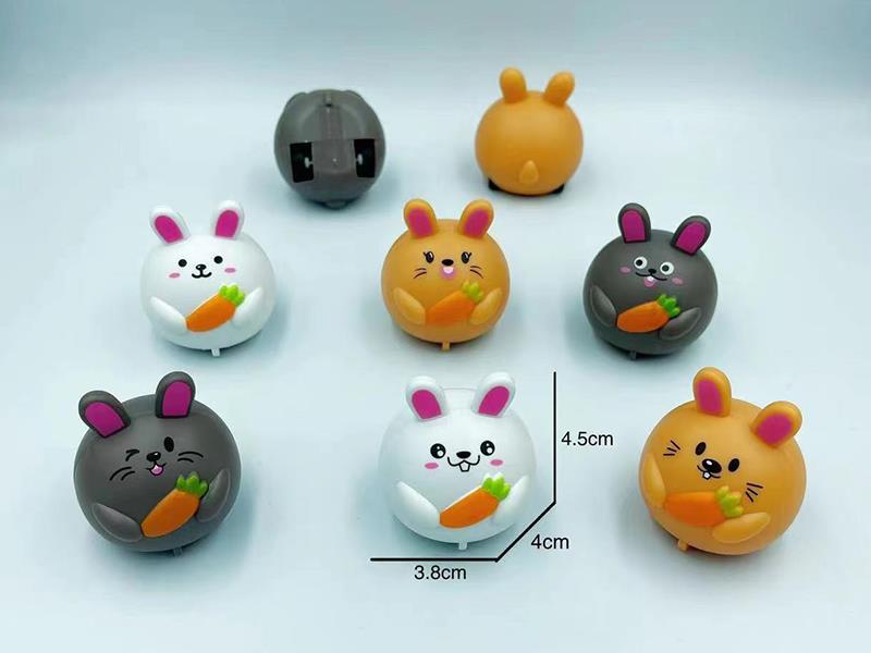 Easter Radish Rabbit Animal Pull Back Car