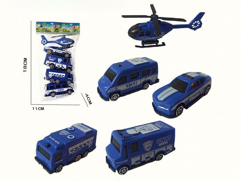 Slide Police Cars 5pcs