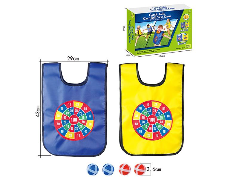 Catch Tails & Cast Ball Vest Game 2 In 1 Classic Outdoor Games