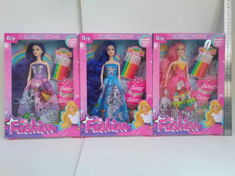 DIY Doll Clothing Coloring Middle Box Style 10