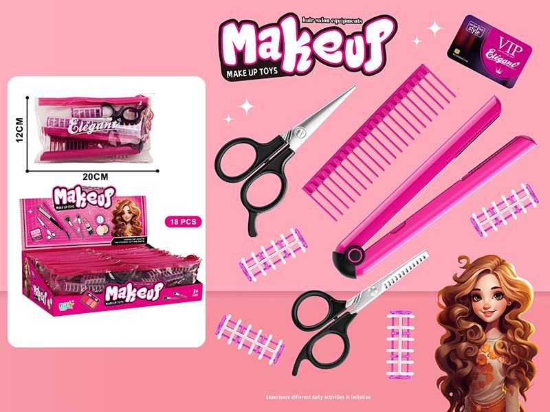 Hair Salon Equipments Make Up Toys Set 18pcs