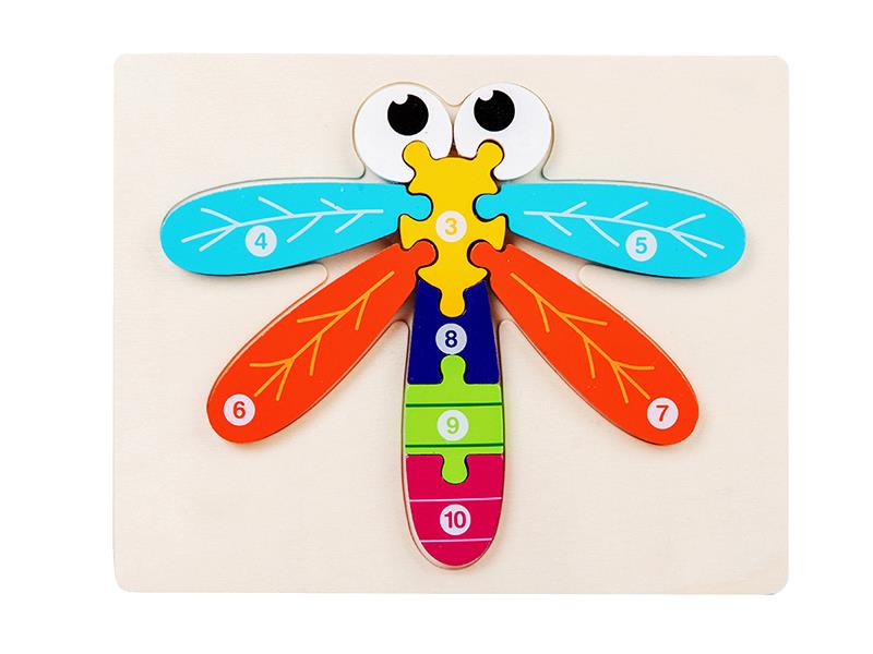 Wooden Dragonfly 3D Puzzle Board