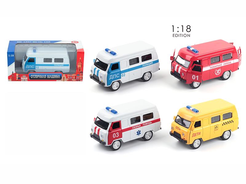 1:18 Pull Back Alloy Police Car With Sound And Light