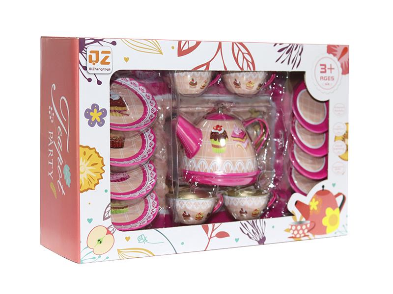 Tinplate Tea Set - Cup Cake Pattern