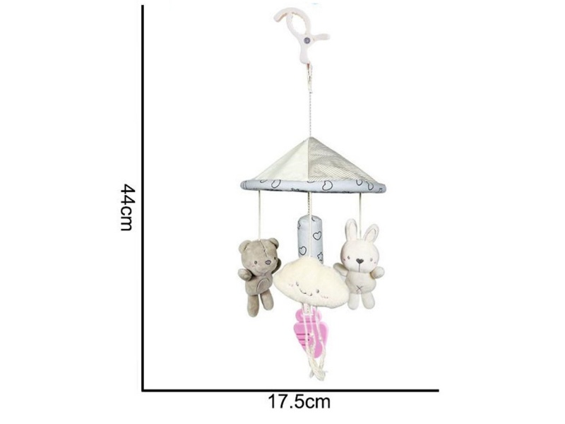 Plush Bear And Rabbit Umbrella Car Hanging