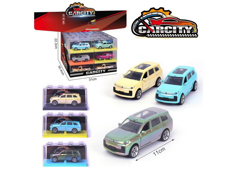 1:36 Colorful Huili Alloy Car Electric Car Ideal Phantom Bay Blue/Green/White Mixed Decoration