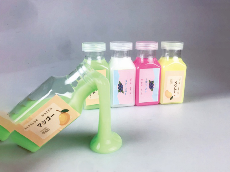 Sand Skin Glue Fake Water Slime Snot Puree Drink Square Tea Π Bottle Macaron Color