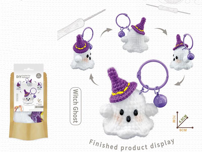 Diy Crochet Halloween - Witch Ghost Pendant