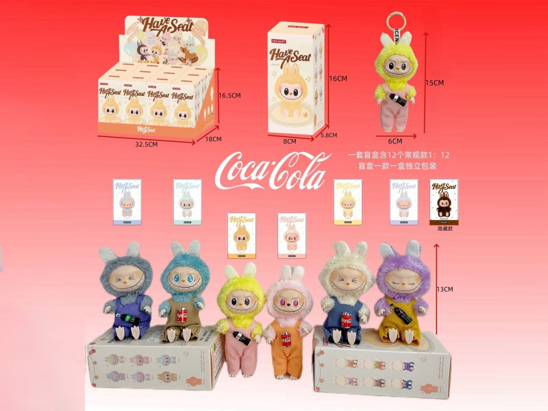 Labub 3Rd Generation Coca-Cola Series Vinyl Face Blind Box 7-Inch Solid 5-Joint Plush Toy Gift