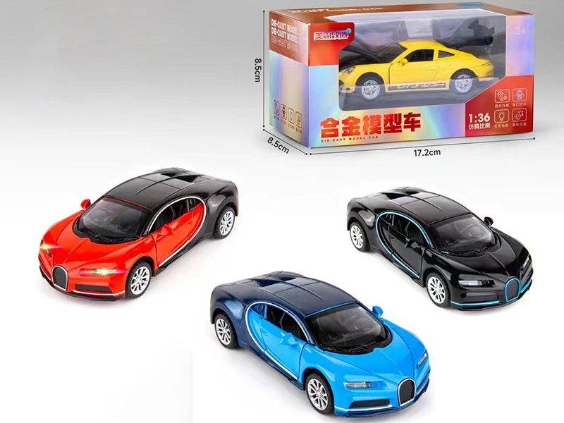 1:36 Pull Back Double Door Alloy Car Model With Light And Music