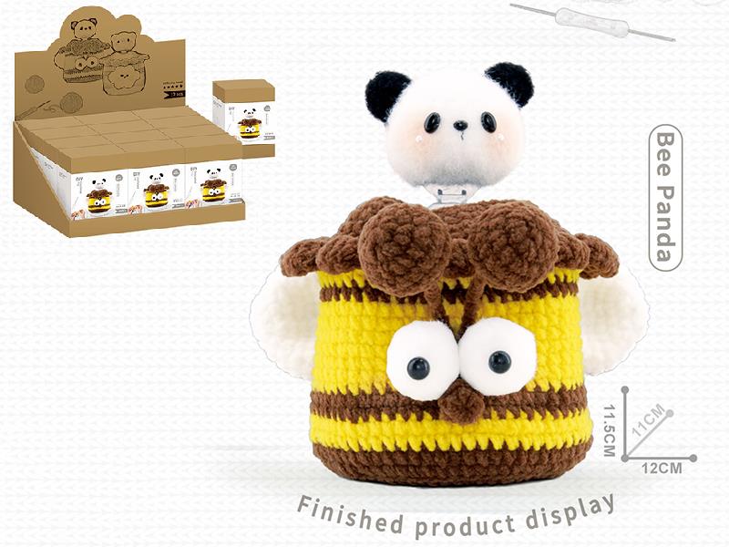 DIY Crochet Toy Bee Panda Solar Decoration(Including Making Tools)12PCS