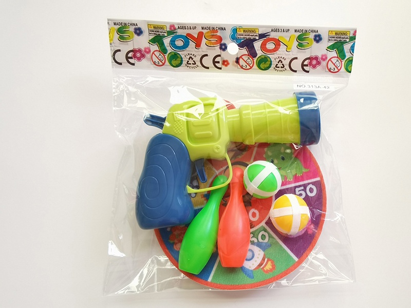 Sticky Ball Gun + Bowling Toy