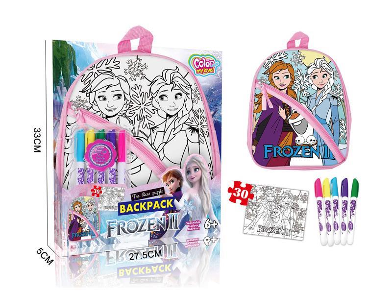 DIY Frozen Coloured Drawing Bag+Puzzle