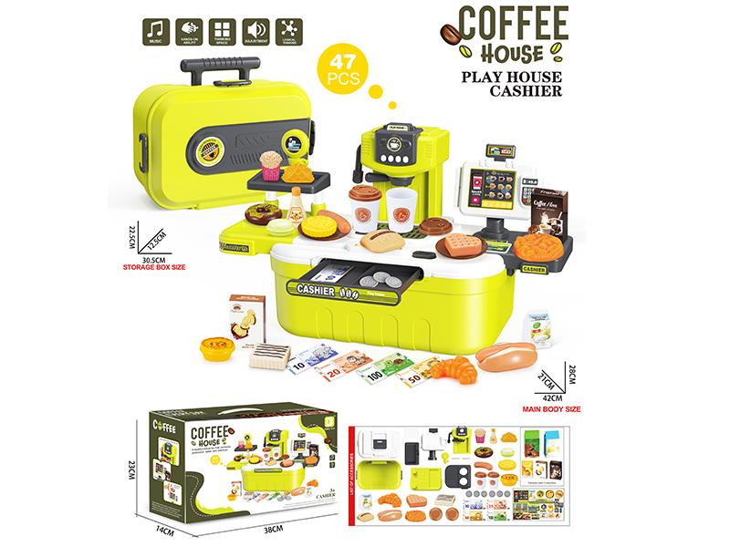 Coffee House Cashier Pretend Play Toy 47pcs