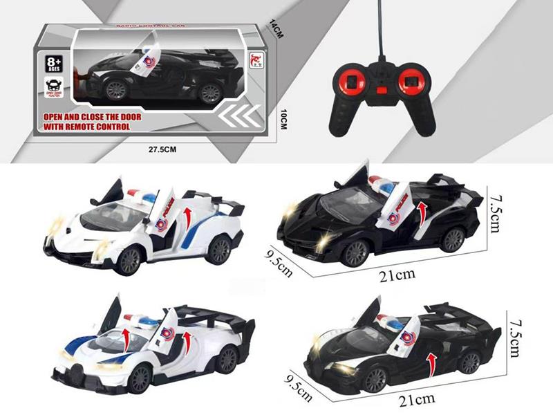 27Mhz 1:24 5-Channel Remote Control One Button Door Opening Simulated Police Car(Not Including Batteries)