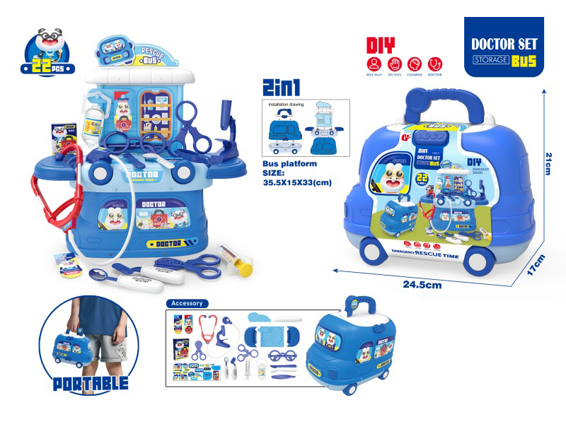 Doctor'S Set For Bus House Game 22 Pcs