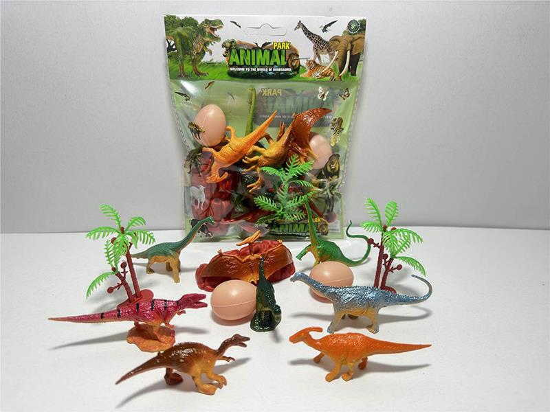 8 Solid Dinosaur Set