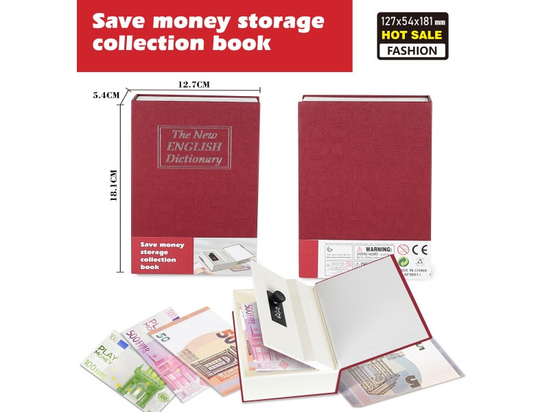 English Dictionary, Red Book, Piggy Bank