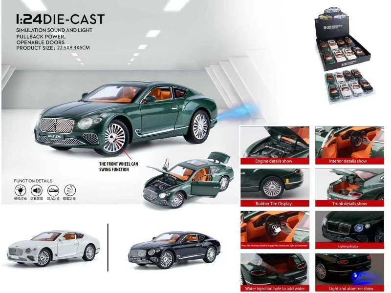 1:24 Bentley Continental Spray (With A Spray Bottle And 3 Aa Batteries)