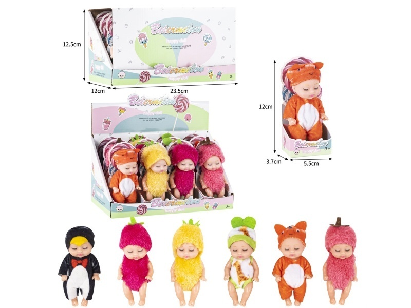 4-Inch Solid Sleeping Dolls (12-Piece Set)