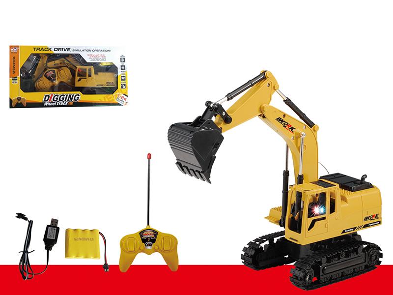 Remote Control Apron Wheel Excavator With Flash Lights