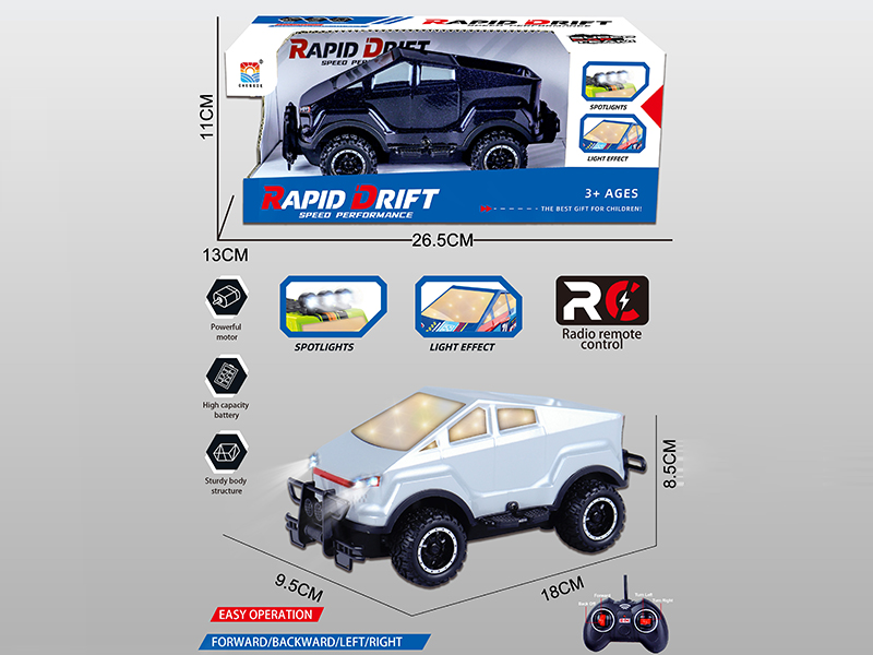 1:22 Tesla Luminous Off-Road Pvc Body Shell (Lights) 4-Way Remote Control Car