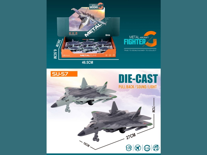 Alloy Rebound Su57 Fighter Jet