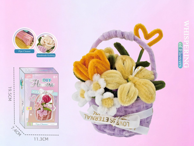 Diy Purple Kite Warm Sun Basket Twisty Stick Flower Basket