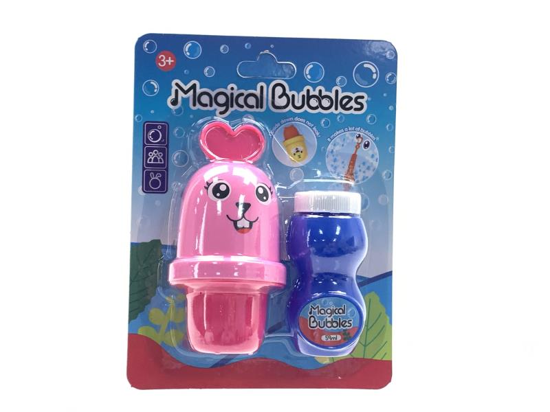 Pink Rabbit Bubble Cup + 60ML Bubble Water