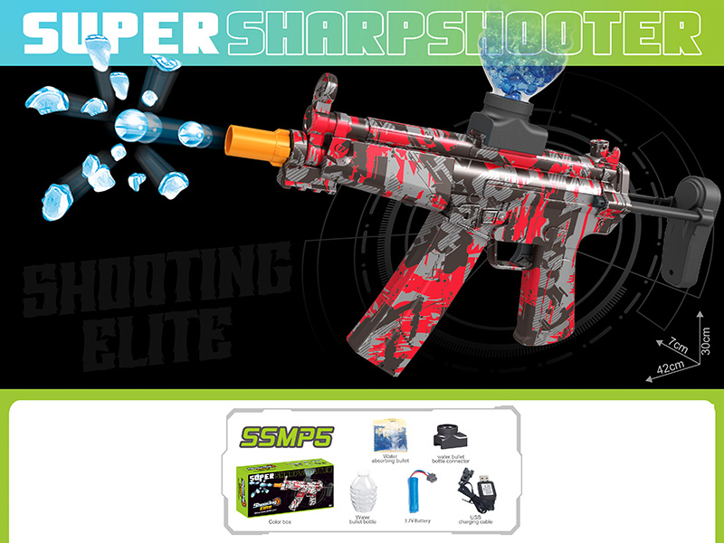 Telescopic MP5 Water Bullet Gun + Gun's Butt